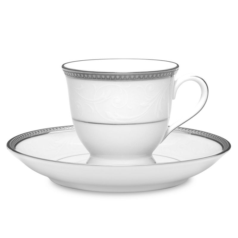 Noritake Regina Platinum After-Dinner/Espresso Cup & Saucer, 1 of 3
