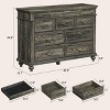 Whizmax 47" Farmhouse Dresser, 9-Drawer Rustic Wood Chest with Metal Handles, Large Storage for Bedroom & Living Room - 2 of 4