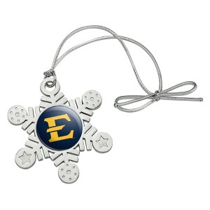 ETSU Primary Logo Metal Snowflake Christmas Tree Holiday Ornament - 1 of 3
