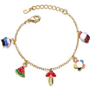 Guili Charming 14K Gold Plated Kids Bracelet with Multi-Charms – A Fun and Stylish Accessory for Little Ones - 1 of 3