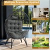 Karl Home | Gray Wicker and Metal Patio Egg Chair - 4 of 4