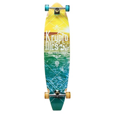 Kryptonics 44" Blocktail Gradient Shores Long Board - Vintage Yellow