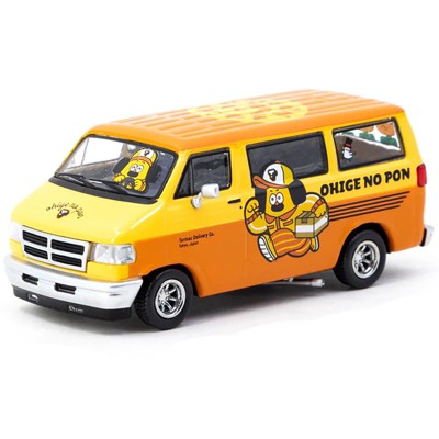 Dodge Van "Ohige no Pon" Orange Two-Tone "Global64" Series 1/64 Diecast Model by Tarmac Works