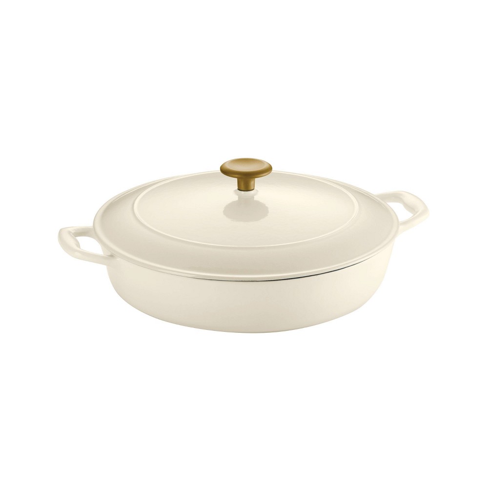 Tramontina 4qt Enameled Cast Iron Covered Braiser - Latte