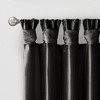 MAYEERTY 50x95" Twist Tab Lined Window Curtain Panel Black - 4 of 4