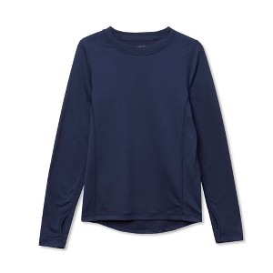 Lands' End Kids Thermal Base Layer Long Underwear Thermaskin Crew Neck Shirt - 1 of 2