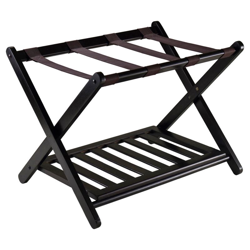 Reese Luggage Rack with Shelf Dark Espresso Brown - Winsome, 1 of 6