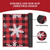 Christmas Buffalo Plaid Doormat Winter Xmas Snowflakes Welcome Mat Non Slip Entrance Floor Mat - 4 of 4
