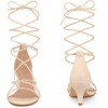 Perphy Women's Sandal Strappy Kitten Heel Lace Up Outreet Prom Shoes - 2 of 3