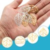 Unique Bargains Metal Hollow Tree Leaves Decoration Crafts Light Pendant Gold 50 Pcs and Silver 50 Pcs - 3 of 4