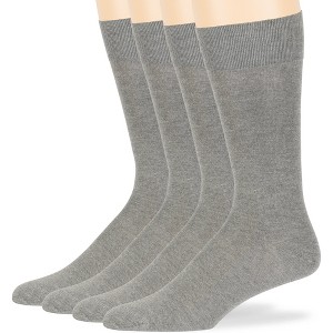 Men's Viscose Bamboo Dress Socks - 6 Pack - Black - Grey - 7BIGSTARS KINGDOM - 1 of 1