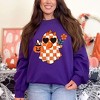Simply Sage Market Women's Graphic Sweatshirt Checkered Girl Ghost - 2 of 4