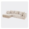 L-Shaped Corduroy Upholstered Cloud Modular Sectional Sofa with Chaise, No Assembly Required, Stain-Resistant, Machine-Washable - 3 of 4