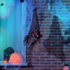 Outsunny 28" Life Size Outdoor Halloween Decorations Hanging Bat Opening Month, Animated Prop with Sound and Motion Activated Light Up Eyes - 2 of 4