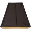 Springcrest Collection Set of 2 Square Lamp Shades Bavarian Black Small 5.25" Top x 10" Bottom x 9.5 Slant Spider Replacement Harp and Finial Fitting - 4 of 4