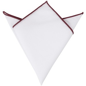 INSPIRE CHIC Men's Cotton Contrast Solid Color Tuxedo Pocket Squares Handkerchiefs - 1 of 4