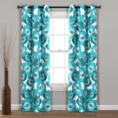Julie Floral Insulated Grommet Blackout Window Curtain Panels