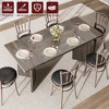 Homhougo 71 Inch Rectangular Dining Table for 6, Rustic Farmhouse Tall Kitchen Table with Large Tabletop Gray - 4 of 4