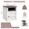 Vipbear 18"Night Stand with Charging Station Rustic End Table for Living Room Bed Side Table Cabinet Wooden Nightstand for Bedroom Bedside Table - 2 of 4