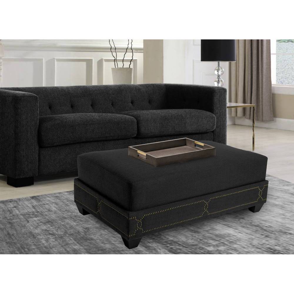 Prezton Ottoman Black - Chic Home Design was $429.99 now $257.99 (40.0% off)