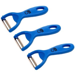 Chef Craft Blue Y-Shaped Vegetable Peeler - Sharp Stainless Steel Blade with Comfortable Handle - 1 of 2
