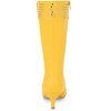 Allegra K Women's Pointed Toe Studded Spike Kitten Heels Knee High Boots - 3 of 3