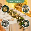 6ft Battery-Operated Christmas Garland with Timer, Pre-Lit Garland with Gold Baubles & Pinecones for Fireplace, Stairs, and Indoor/Outdoor - 4 of 4