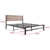 Queen Platform Bed Frame with Vintage Headboard - Heavy Duty 450lb Capacity, Noise-Free Metal Slats, 10.6" Under-Bed Storage, No Box Spring Needed - 3 of 4