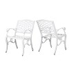 GDFStudio Prague Outdoor Cast Aluminum Dining Chairs (Set of 2) - 2 of 4