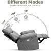 Swivel Electric Massage Chair, Rocking Recliner Chair with Vibration and Heating, Overstuffed Faux Leather Sofa W/USB, Power Glider - 4 of 4
