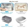 Coucheta Stainless Steel Cat Litter Box Collection - High Sided Non-Stick Coated with Anti-Leakage Mat & Scoop, Multiple Sizes & Colors - 4 of 4