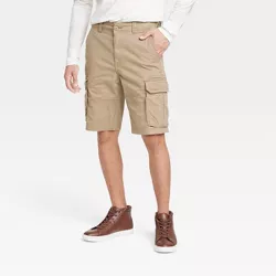 Men's 11" Regular Fit Cargo Shorts - Goodfellow & Co™ Tan 28