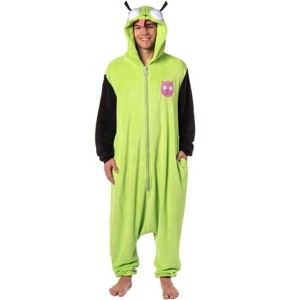 Invader Zim Men's Gir Union Suit Character Kigurumi Costume Pajama Green - 1 of 4