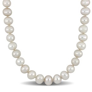 EVERLY JEWELRY | Sterling Silver 9.5-10.5 mm Freshwater Cultured Pearl Necklace, 18inc - 1 of 4