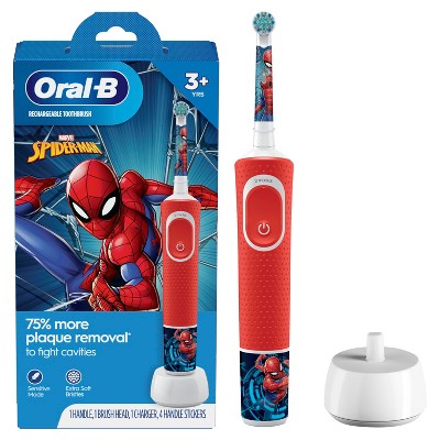Oral-B Kids Electric Toothbrush featuring Marvel's Spiderman, for Kids 3+