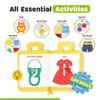 deMoca - Quiet Book for Toddlers - Montessori Basic Skills Activity - Soft Travel Toy & Educational Busy Book (Yellow) - 2 of 4