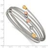 Chisel Stainless Steel Polished Rose and Yellow IP-plated Flexible Coil Bangle - 3 of 4