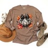 Simply Sage Market Women's Coquette Animal Print Pumpkin Long Sleeve Garment Dyed Tee - 3 of 4