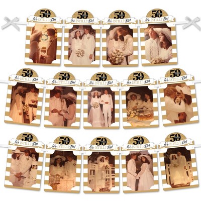 Big Dot of Happiness We Still Do - 50th Wedding Anniversary - DIY Anniversary Party Decor - Picture Display - Photo Banner