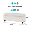 Ottoman Bench with Lift Top, Upholstered Storage Bench with Hinged Lid - 2 of 4