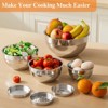 Itopfox Stainless Steel Mixing Bowls Set with Lids & 3 Grater Attachments, Nesting Kitchen Food Storage Containers for Prep & Serving - 2 of 4