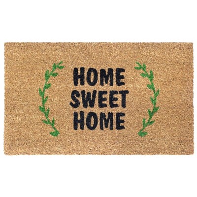 Raj Tufted Laurel Wreath Home Sweet Home Doormat