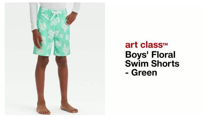 Boys' Floral Swim Shorts - art class™ Green, 2 of 5, play video