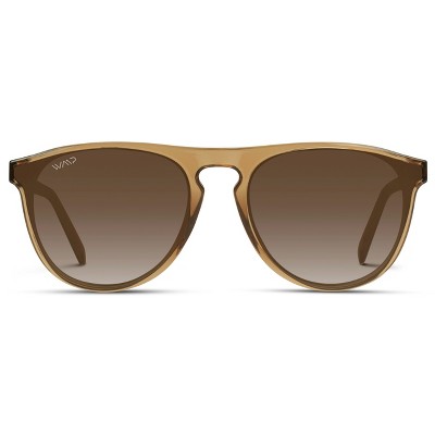 WMP Eyewear Round One Bridge Modern Aviator Sunglasses