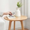 NicBex Solid Oak Wood Round End Tables Living Room, Small Side Table with 3-Leg Design, Bedroom Nightstand, Bed Side Table, Sofa Table for Living Room - 4 of 4