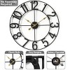Sorbus Large Wall Clock for Living Room Decor - Numeral Wall Clock for Kitchen - 16-inch Wall Clock Decorative - 3 of 4
