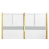 Acme Furniture Gaines 86" King Bed White High Gloss: Faux Shearling, No Box Spring Needed, Tufted Headboard - 4 of 4