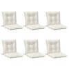 vidaXL Lowback Chair Cushions 6 pcs Melange Cream 39.4"x19.7"x2.8" Fabric - 3 of 4