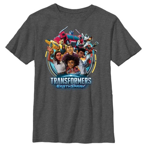 Boy s Transformers Earthspark Group Portrait T shirt Target
