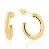 Pompeii3 14k Yellow Gold 3mm Small Women's Hoop Earrings .5"  Tall 1 grams - 2 of 4